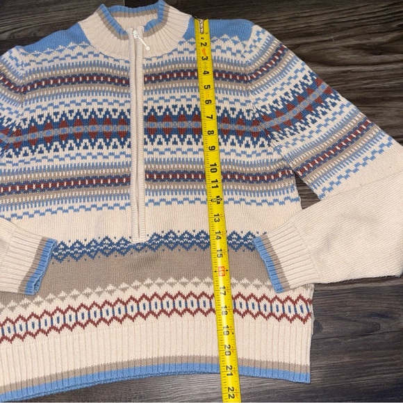 Woolrich fair isle zipper front Nordic sweater - Picture 3 of 7